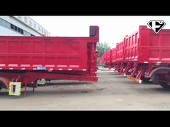 4 AXLES Tipper Semi Trailer Tải trọng tối đa 50 tấn